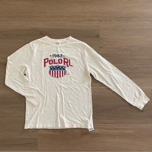 Polo Ralph Lauren Cream Color Long Sleeve Tee Boy's size L